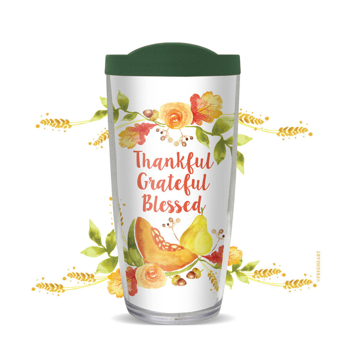 Thankful, Grateful, Blessed 16oz Tumbler