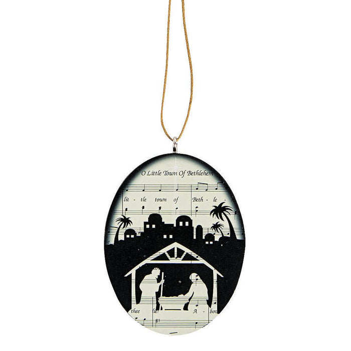 Little Town of Bethlehem Ornament (Sheet Music Backdrop)