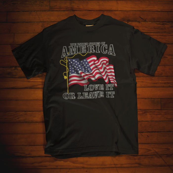 America, Love it or Leave it Patriotic Unisex T-Shirt