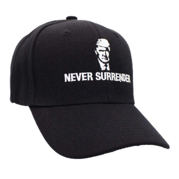 Trump Mugshot Never Surrender Embroidered Hat (Black)