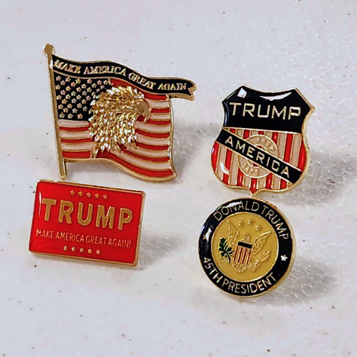 Trump MAGA Lapel Pin Bundle (4-pack)