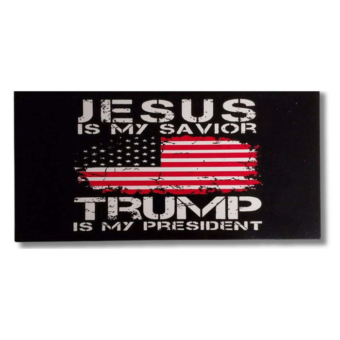 Jesus is My Savior, Trump is My President Bumper Sticker