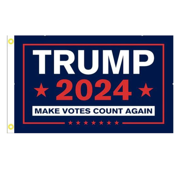 Trump 2024 Make Votes Count Again 12" x 18" Flag