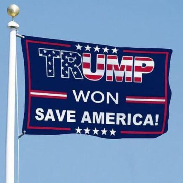 Trump Won Save America 3'x5' Flag (Double-Sided)