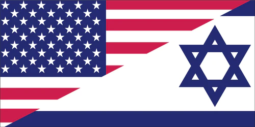 USA Israel Flag Bumper Sticker