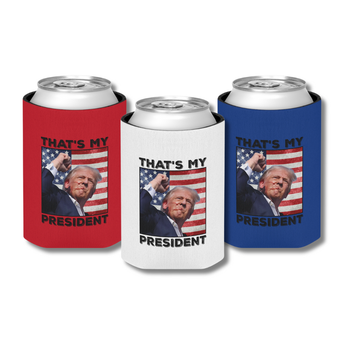 That's My President Red, White & Blue Can Cooler (3 Pack)