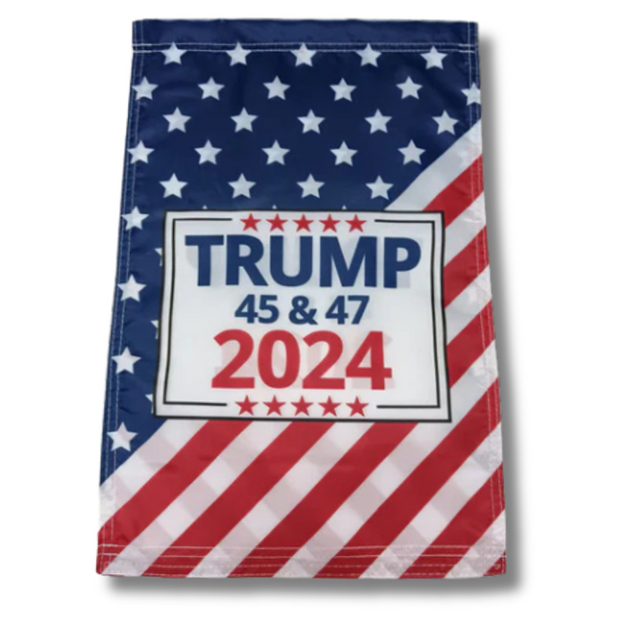 Trump 45 & 47 2024 Patriotic Garden Flag (Double-Sided)