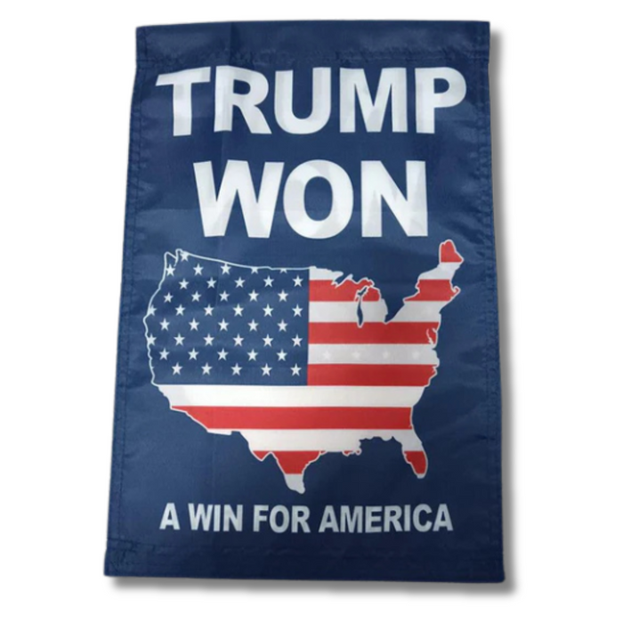 Trump Won "A Win for America" Garden Flag (Double Sided)