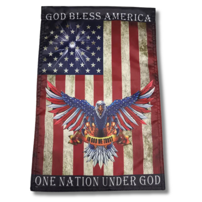 God Bless America - One Nation Under God Garden Flag (Double-Sided)