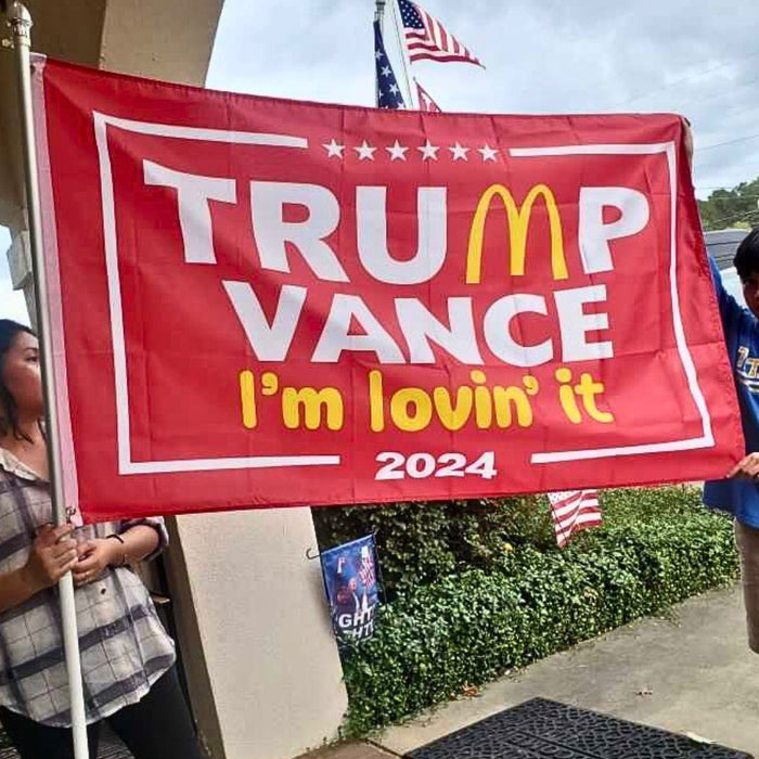 Trump Vance "I'm Lovin' It' 2024 Flag