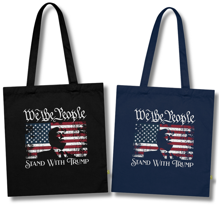 We the People Stand with Trump Silhouette Tote Bag (2 Colors)