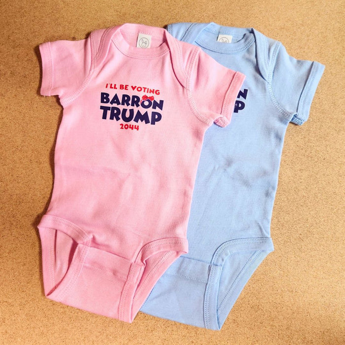 Exclusive: I'll Be Voting Barron Trump 2044 Baby Onesie