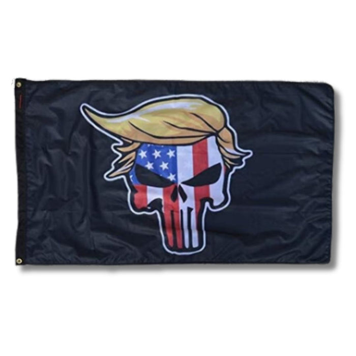 Trump Stars & Stripes Punisher (Swoop Design) Flag