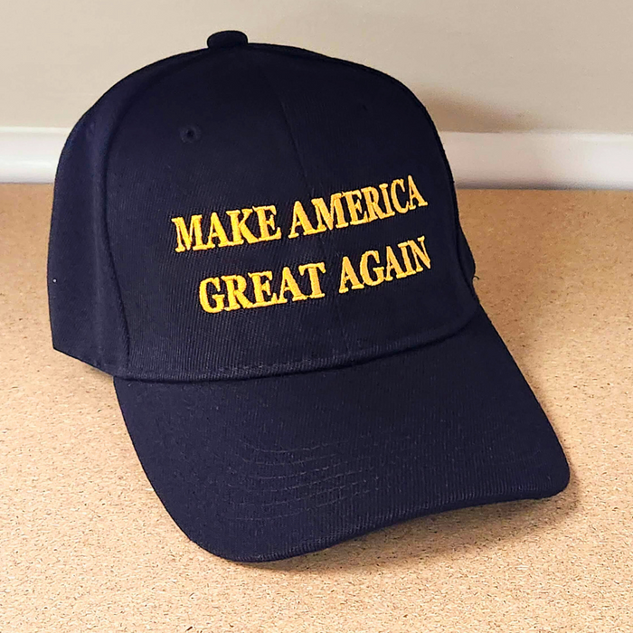 Make America Great Again Black & Gold Custom Embroidered Hat