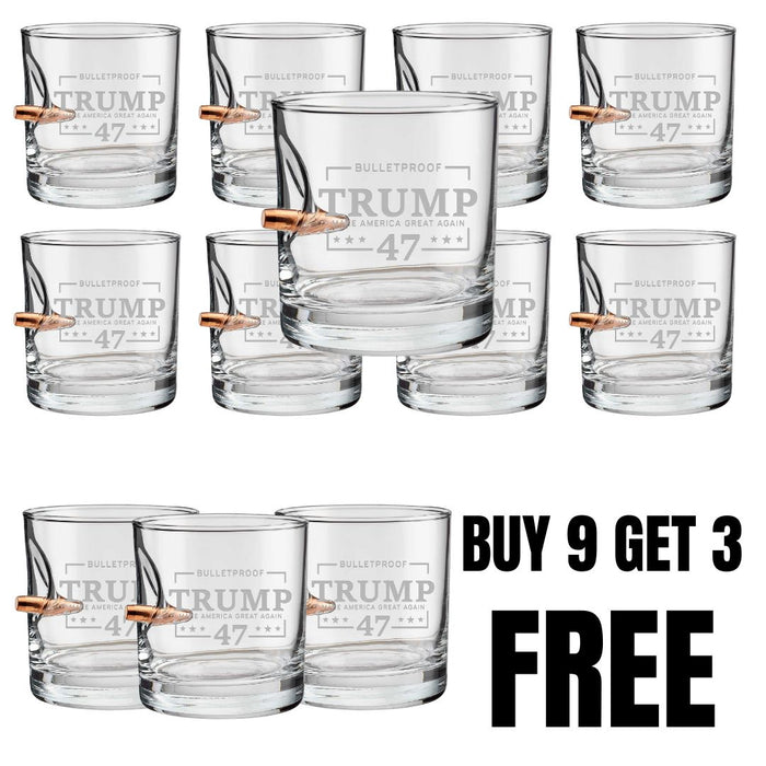 BOGO Trump 45 and 47 Bullet Glasses