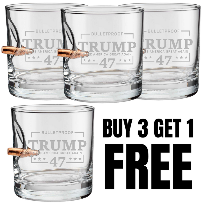 BOGO Trump 45 and 47 Bullet Glasses