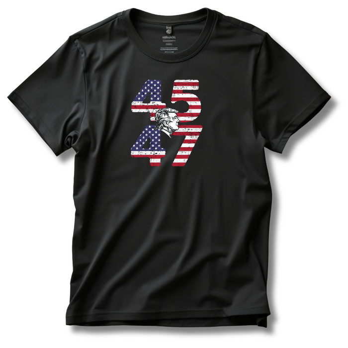 Patriotic Silhouette 45 47 Trump T-Shirt