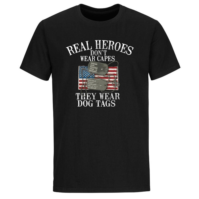 Real Heroes Don't Wear Capes T-Shirt + Tin Sign Pack