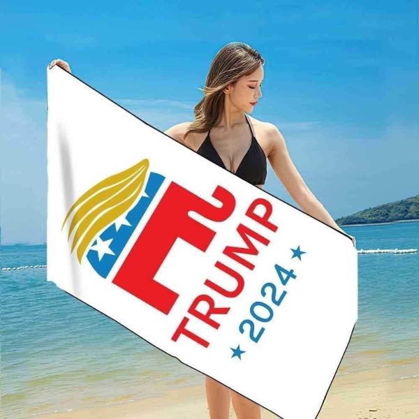Trump-e-phant 2024 Patriotic Beach Towel
