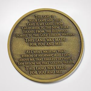 Official America250™ This Land Is Your Land Heritage Challenge Coin
