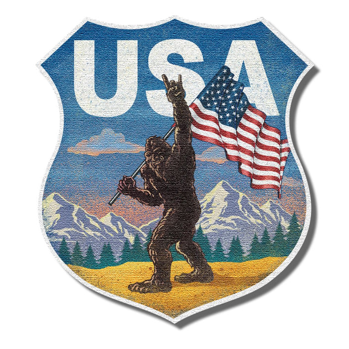 USA Sasquatch Bumper Sticker