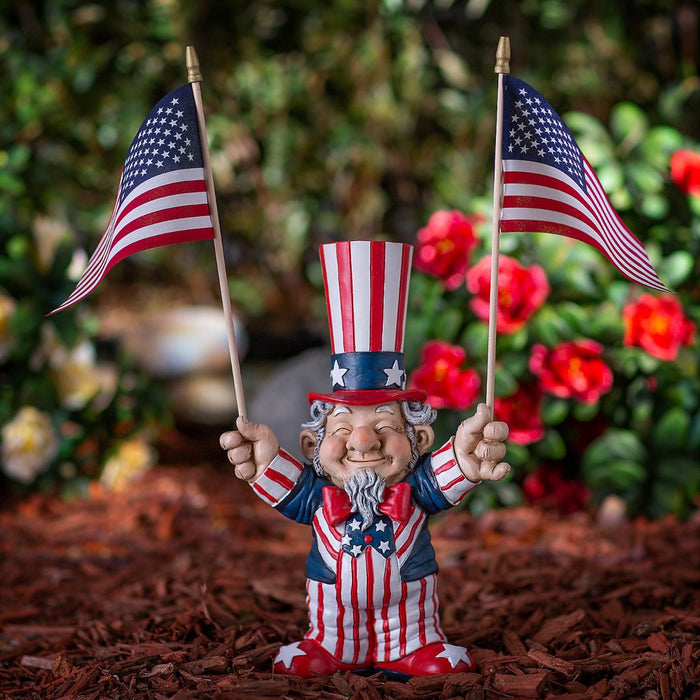 Patriotic Uncle Sam Garden Statue