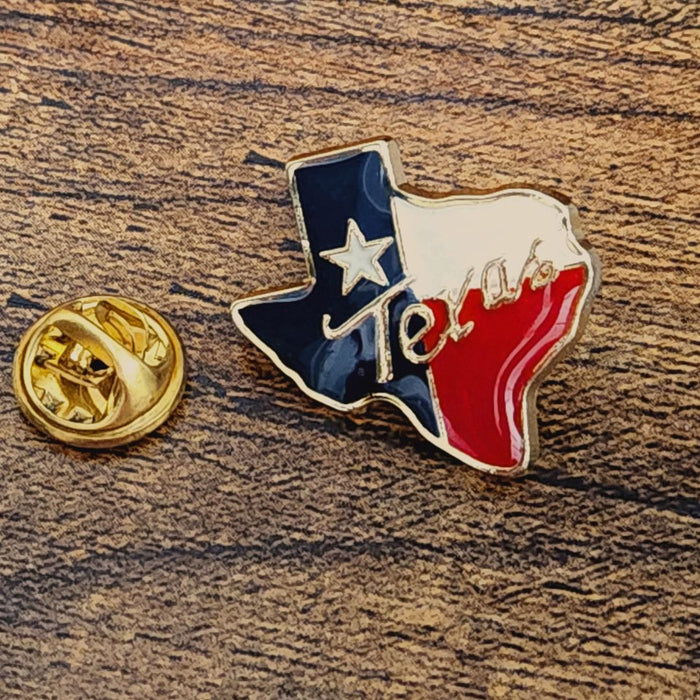 State of Texas (Shaped) Enamel Lapel Pin
