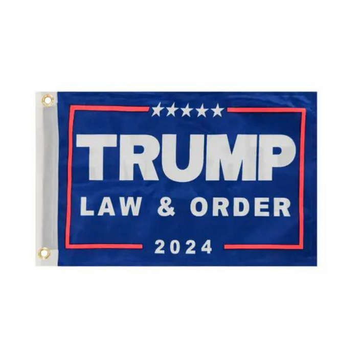 Trump Law & Order 12"x18" Boat/RV Flag