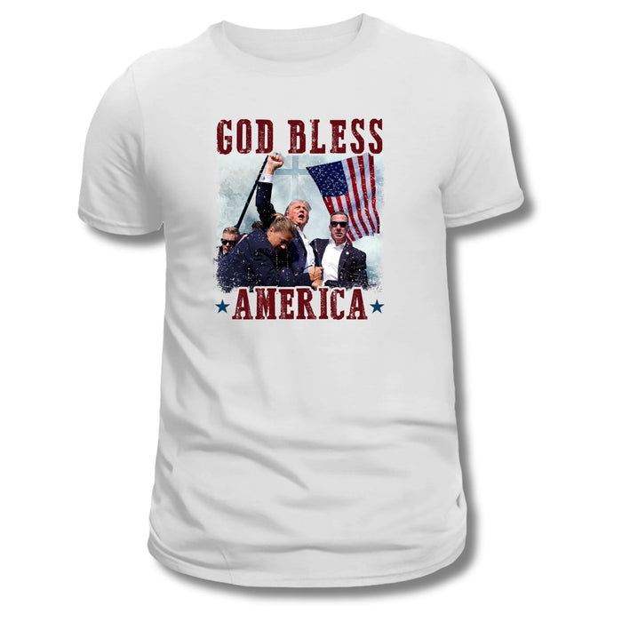 Trump "God Bless America" Patriotic Fight T-Shirt