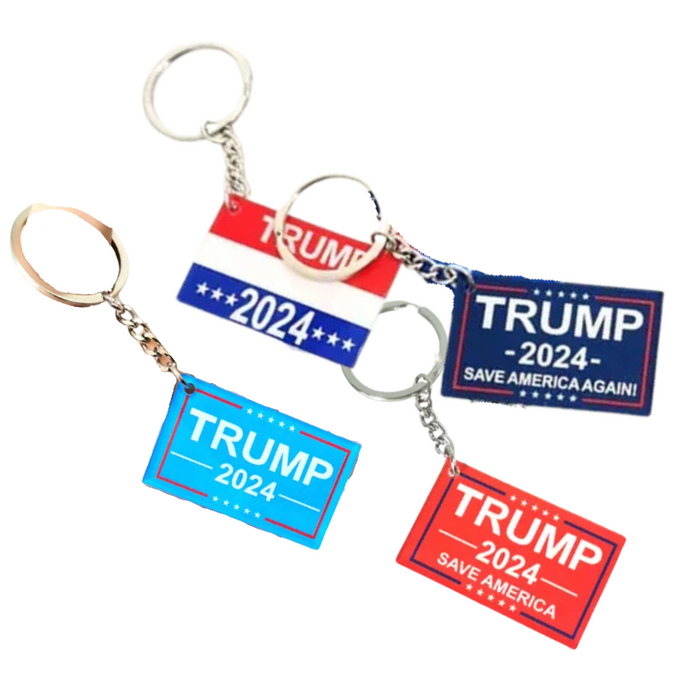 Trump 2024 Keychains (4 Pack - 4 Designs)