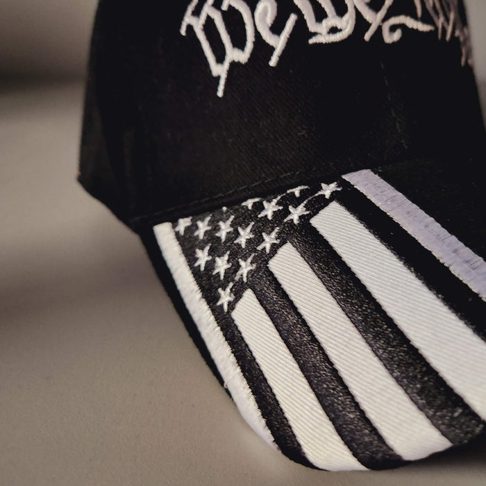 We the People Embroidered Hat with Flag Bill