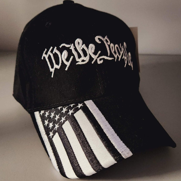 We the People Embroidered Hat with Flag Bill