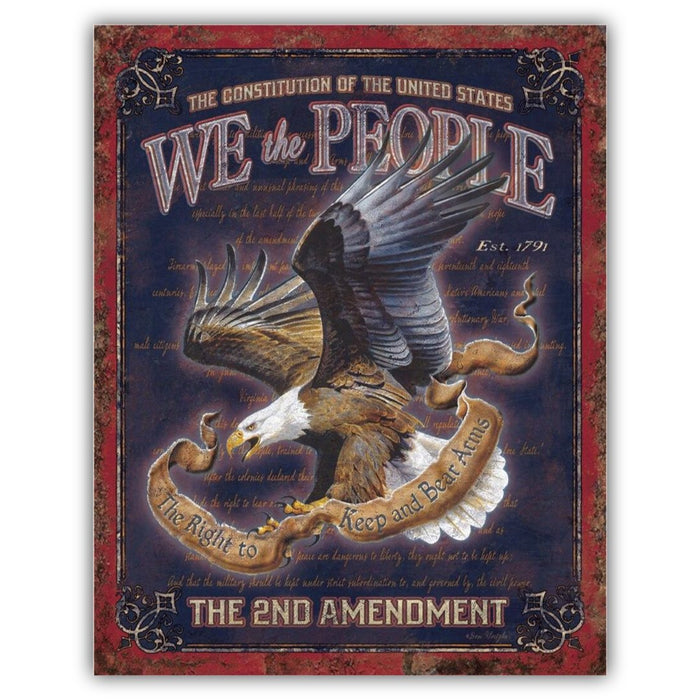 We The People 2nd Amendment Tin Sign