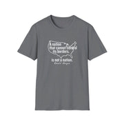 "A Nation That Cannot Control Its Borders Is Not A Nation" Ronald Reagan T-Shirt - PatriotDepot.com