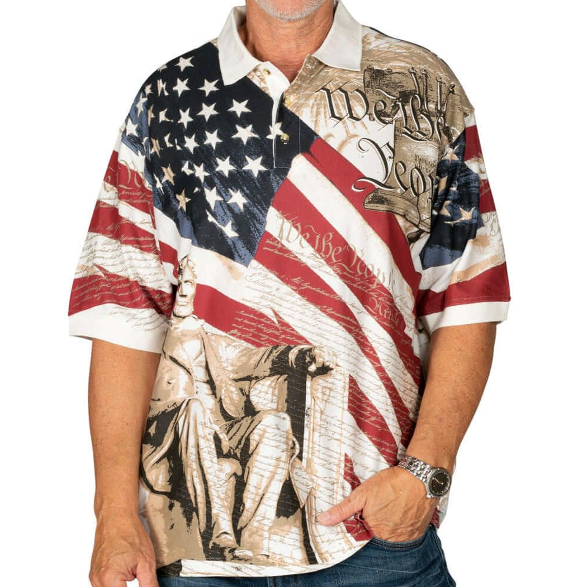 Abraham Lincoln Polo Shirt (100% Cotton) - PatriotDepot.com