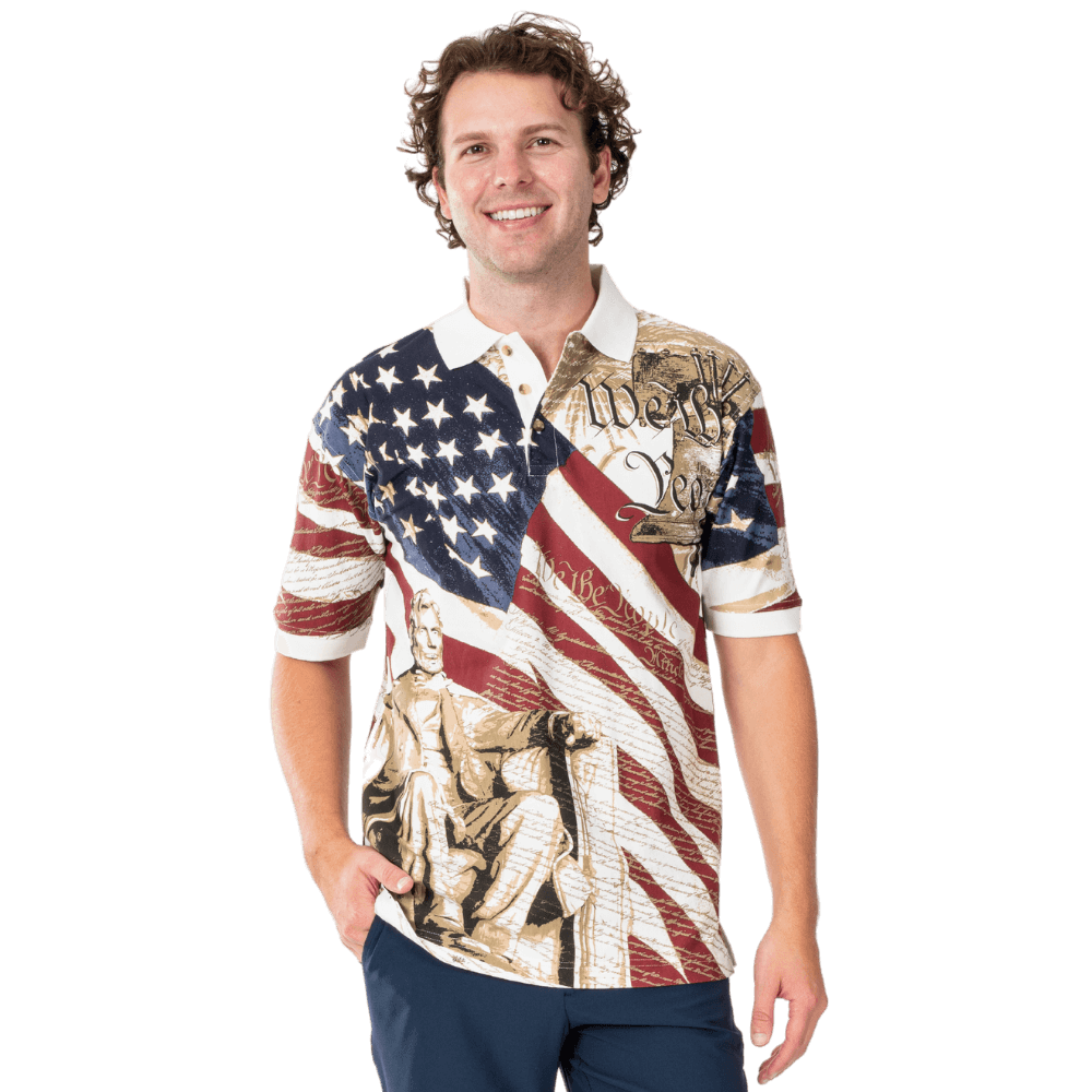 Abraham Lincoln Polo Shirt (100% Cotton) - PatriotDepot.com