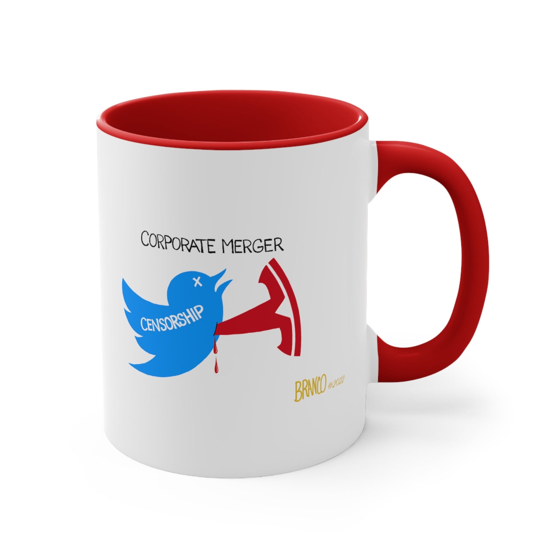 A.F. Branco "Corporate Merger" Cartoon Mug (2 sizes, 2 colors) - PatriotDepot.com