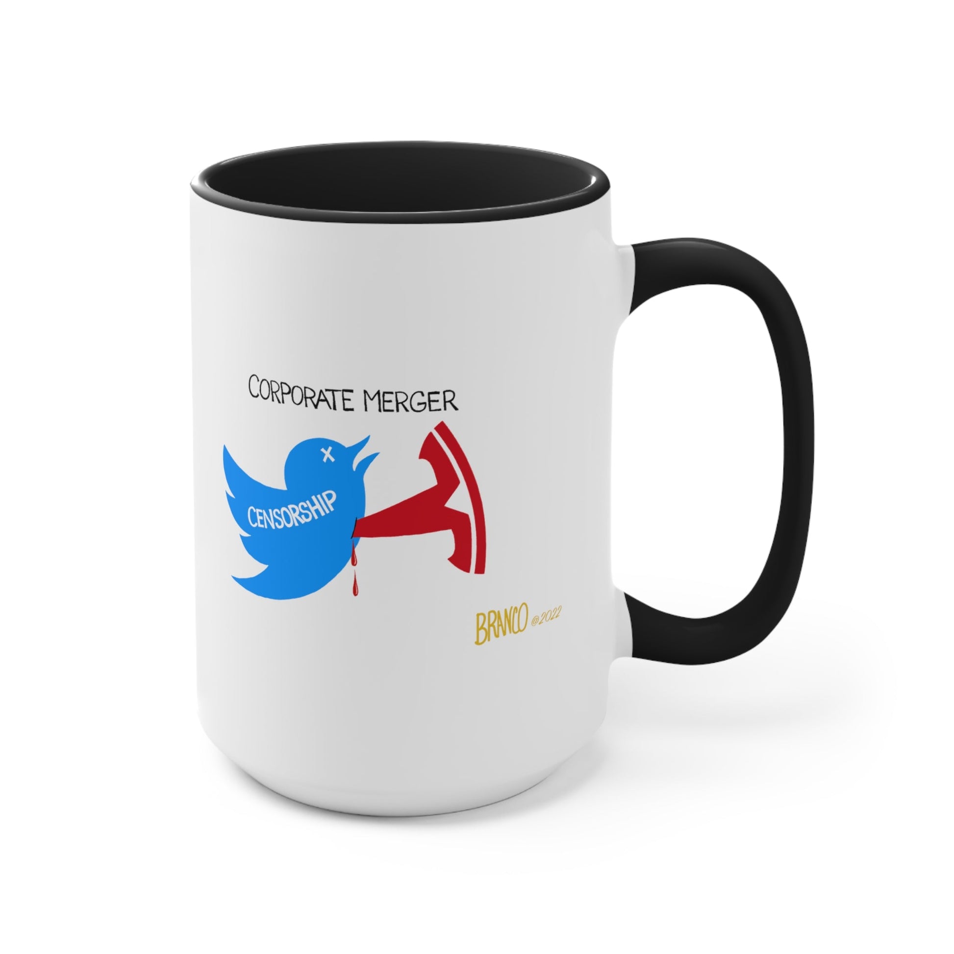 A.F. Branco "Corporate Merger" Cartoon Mug (2 sizes, 2 colors) - PatriotDepot.com