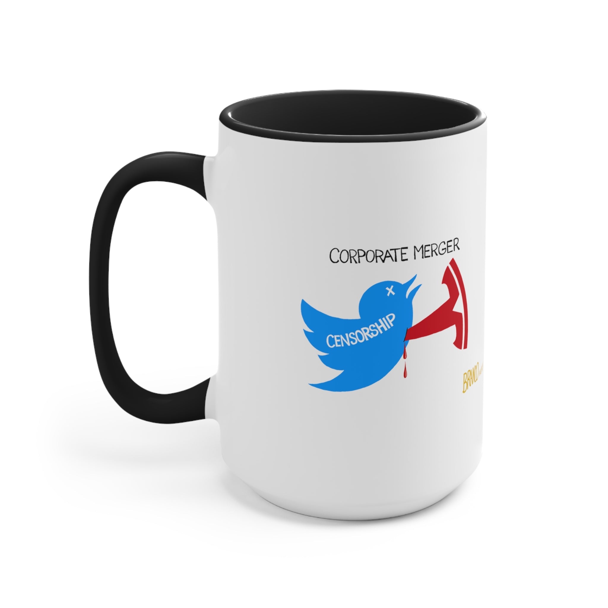 A.F. Branco "Corporate Merger" Cartoon Mug (2 sizes, 2 colors) - PatriotDepot.com