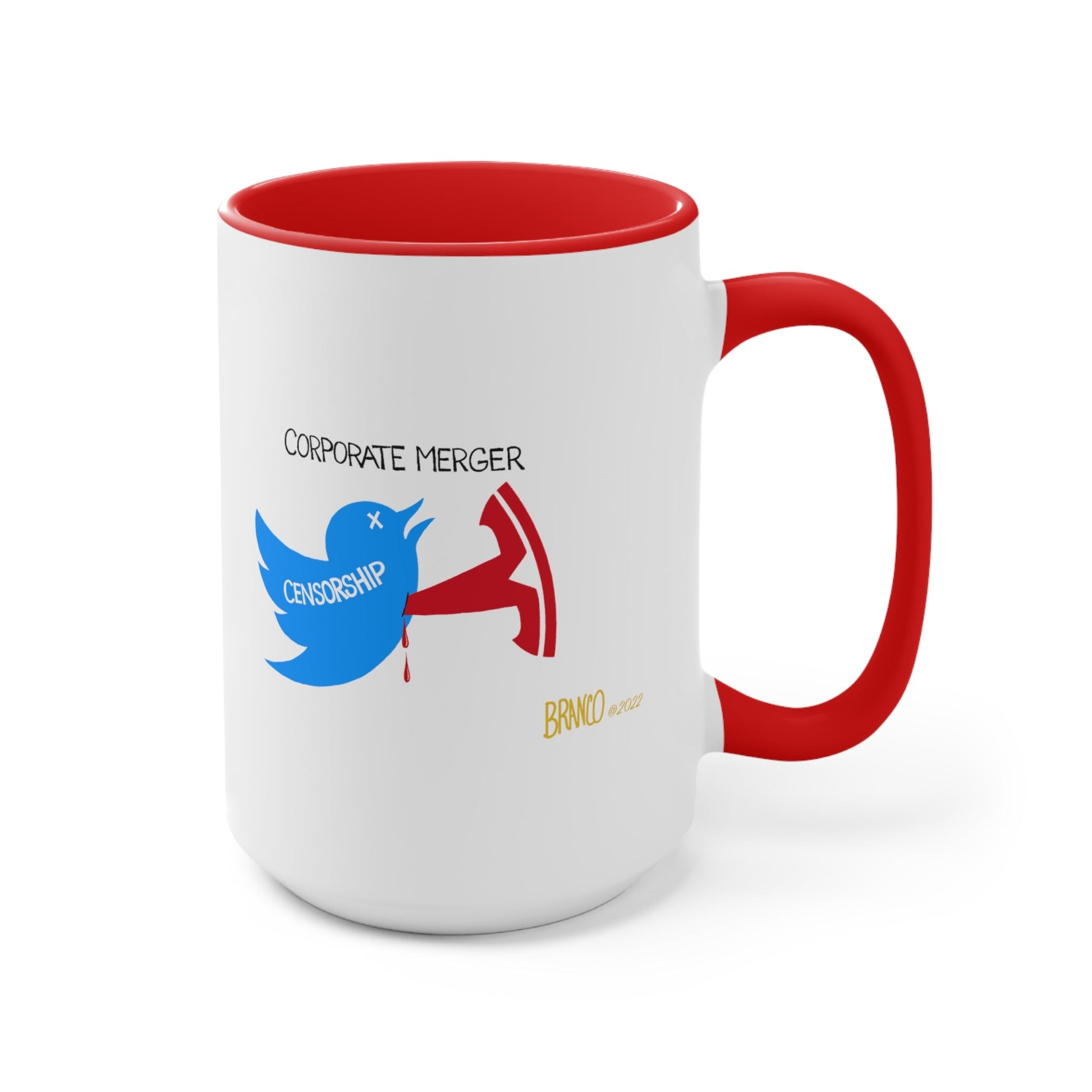 A.F. Branco "Corporate Merger" Cartoon Mug (2 sizes, 2 colors) - PatriotDepot.com