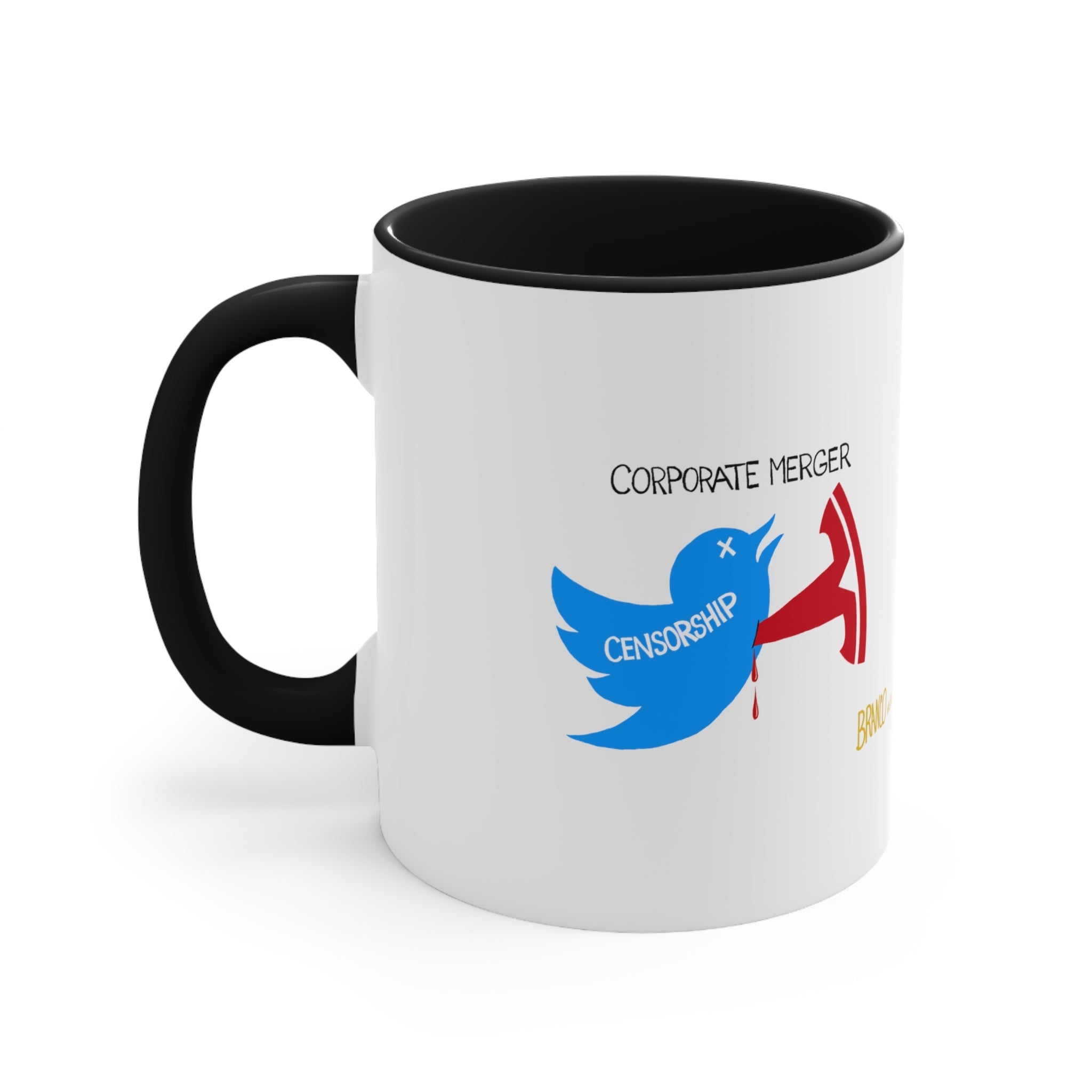 A.F. Branco "Corporate Merger" Cartoon Mug (2 sizes, 2 colors) - PatriotDepot.com