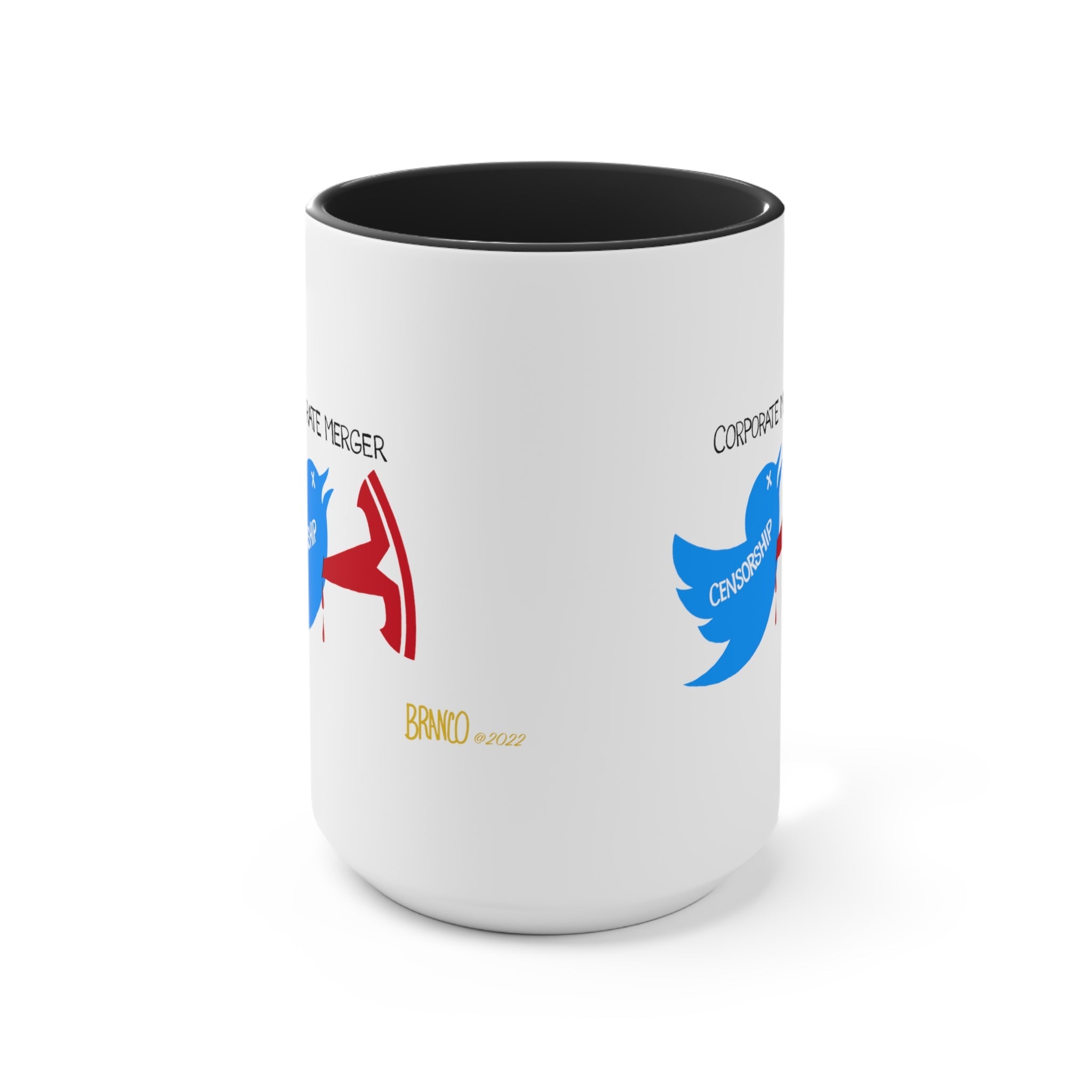 A.F. Branco "Corporate Merger" Cartoon Mug (2 sizes, 2 colors) - PatriotDepot.com
