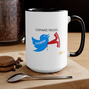 A.F. Branco "Corporate Merger" Cartoon Mug (2 sizes, 2 colors) - PatriotDepot.com