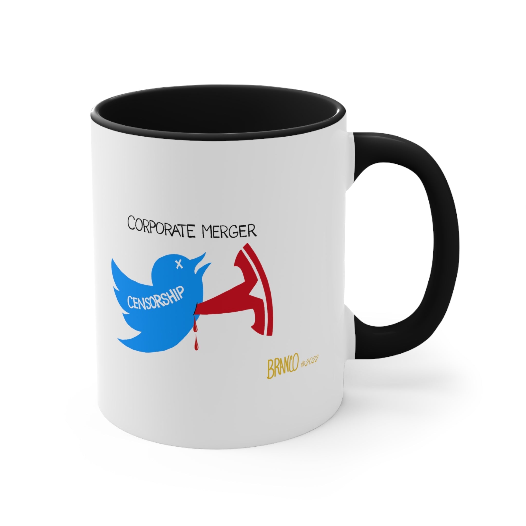 A.F. Branco "Corporate Merger" Cartoon Mug (2 sizes, 2 colors) - PatriotDepot.com