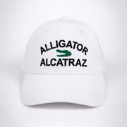 Alligator Alcatraz Embroidered Hat (White) - PatriotDepot.com