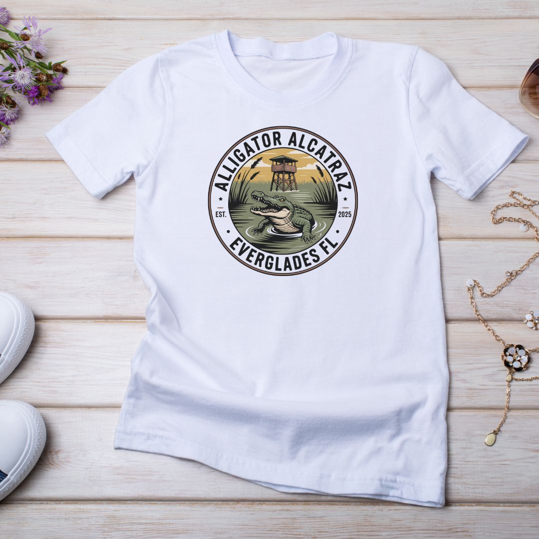 Alligator Alcatraz Everglades, FL T-Shirt - PatriotDepot.com