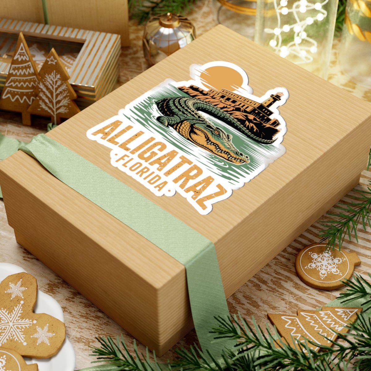 Alligatraz Florida Die - Cut Sticker (3 Sizes) - PatriotDepot.com