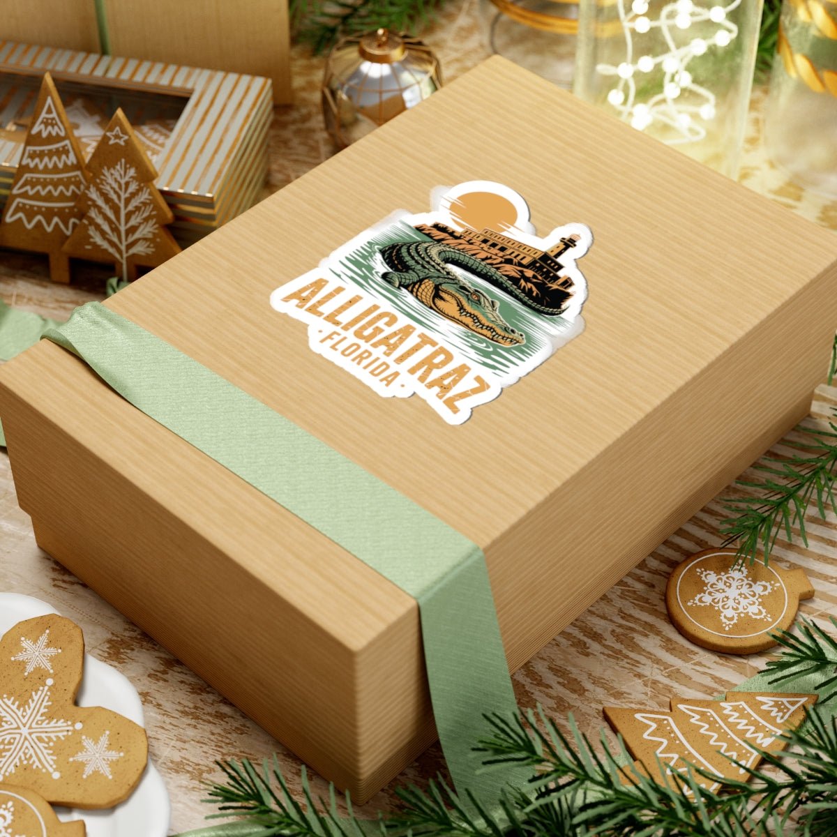 Alligatraz Florida Die - Cut Sticker (3 Sizes) - PatriotDepot.com