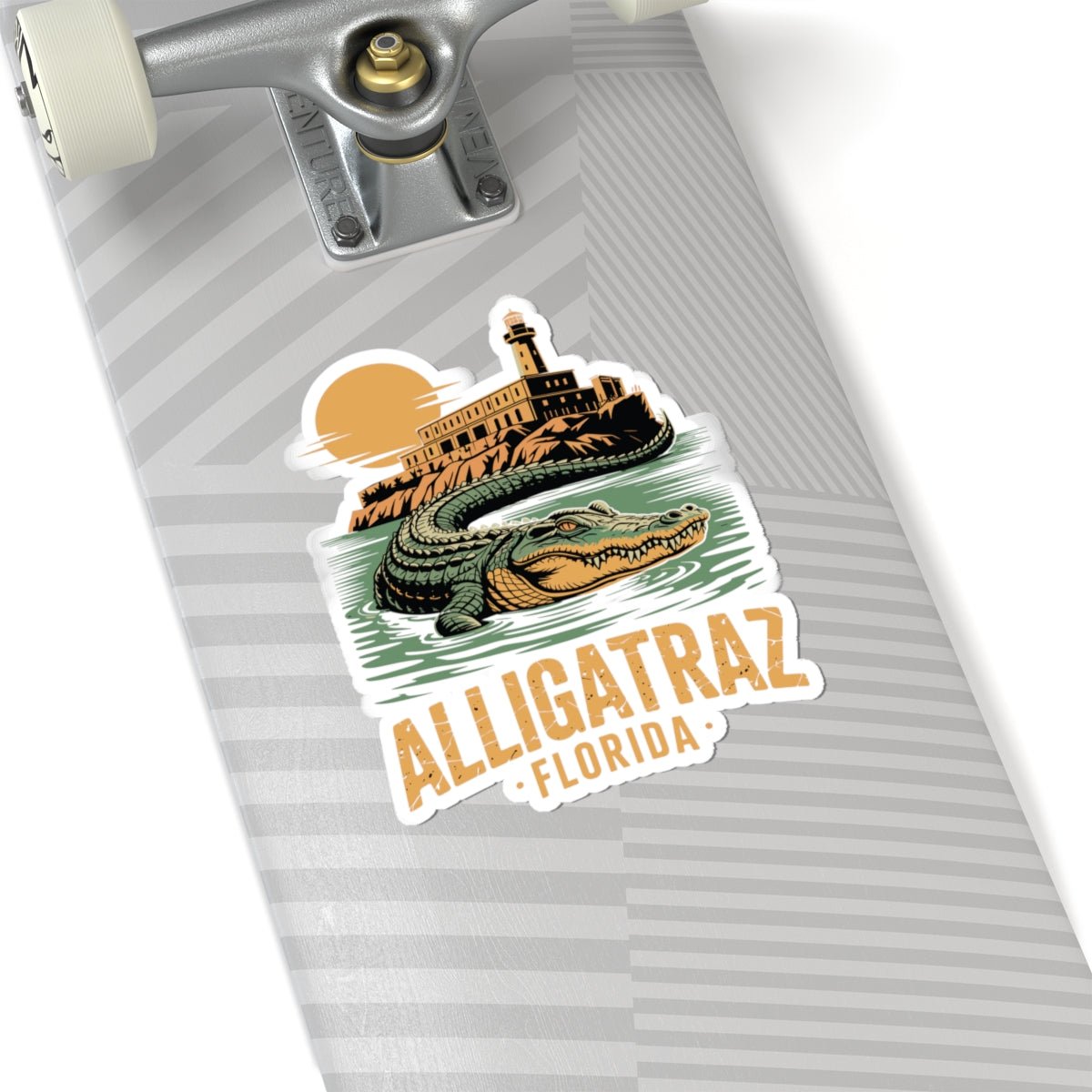 Alligatraz Florida Die - Cut Sticker (3 Sizes) - PatriotDepot.com