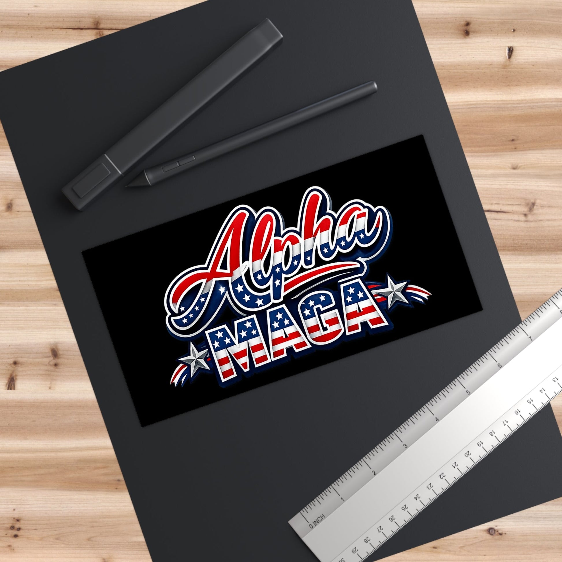 Alpha MAGA – Unapologetically American Car Magnet - PatriotDepot.com